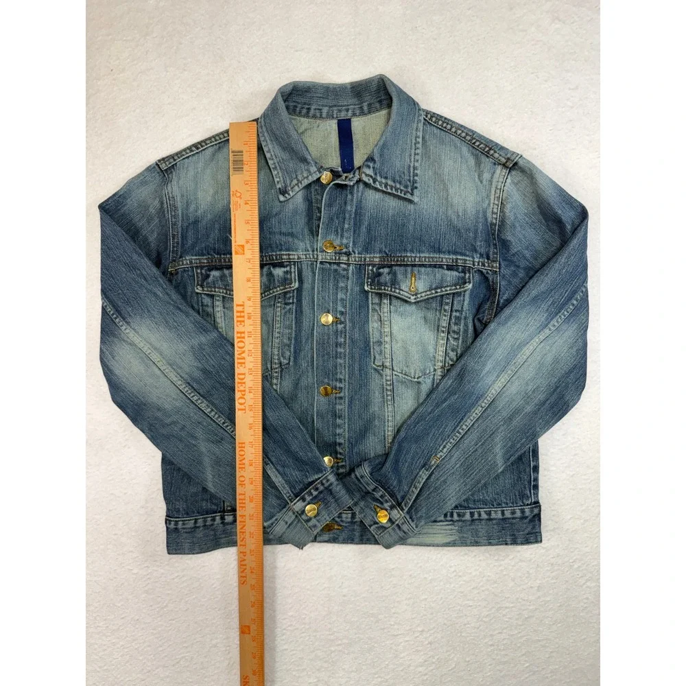 H&M Divided Western Denim Jacket Mens Large Blue Trucker Cotton 100295